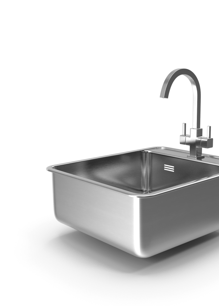 Sink and faucet for drain cleaning services