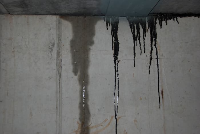 detect a leak in a basement wall