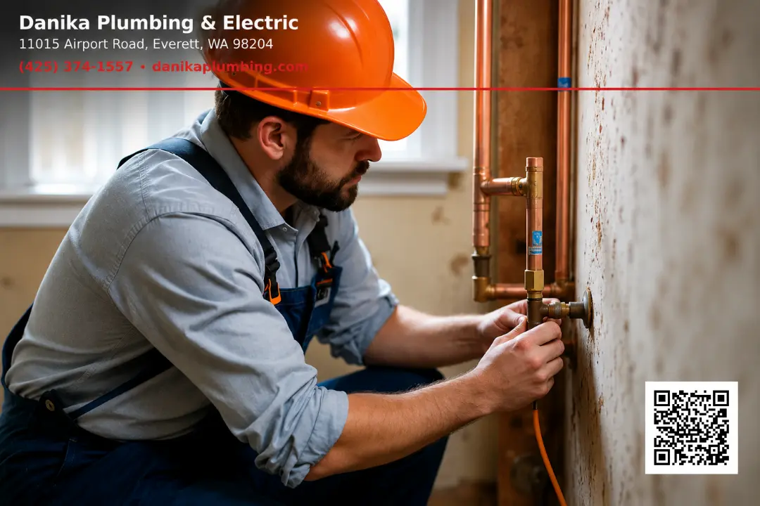 Danika plumber working on a residential project