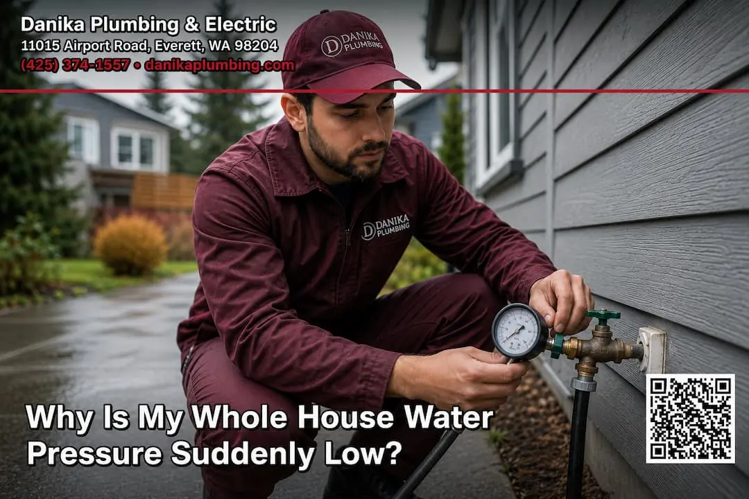 water pressure suddenly low Everett