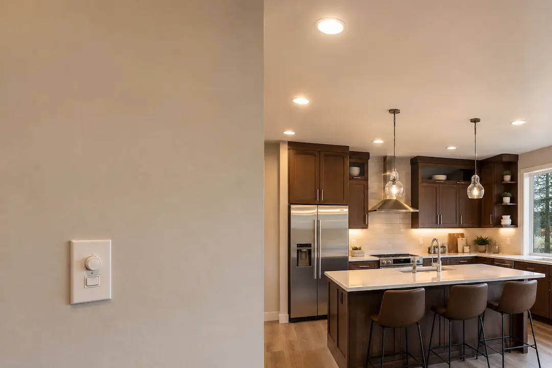 Recessed lighting installation Everett WA kitchen ceiling