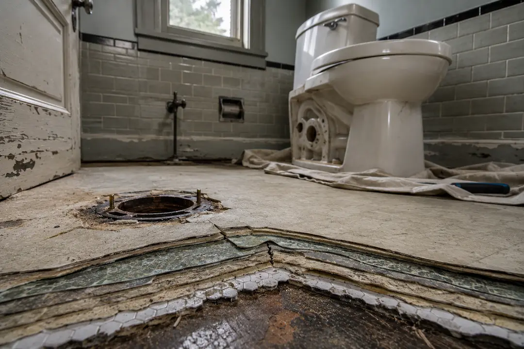 toilet base leak repair in Everett WA