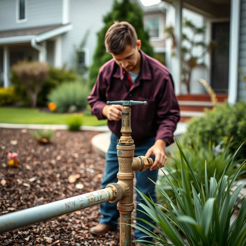 Backflow assembly plumbing at an Edmonds WA property