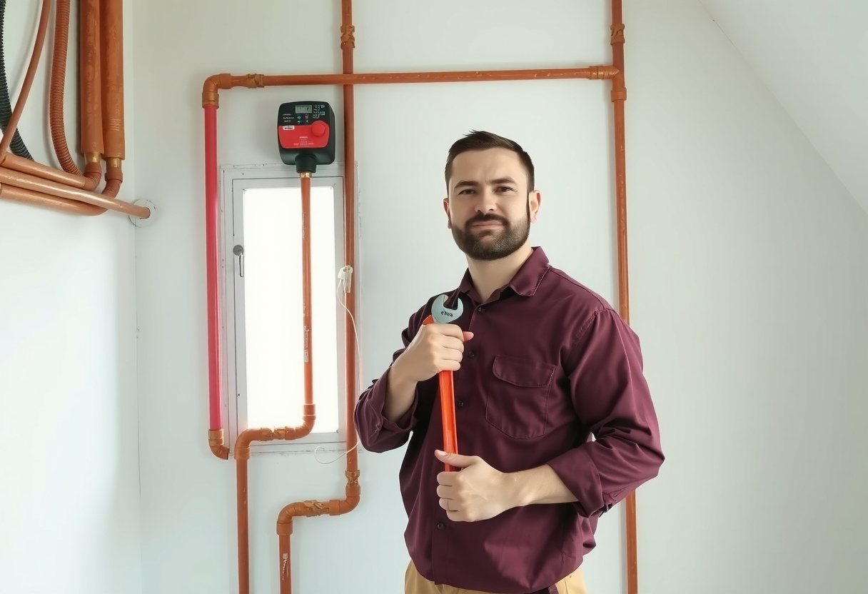 Licensed plumbing contractor with copper and PEX pipework at an Issaquah property