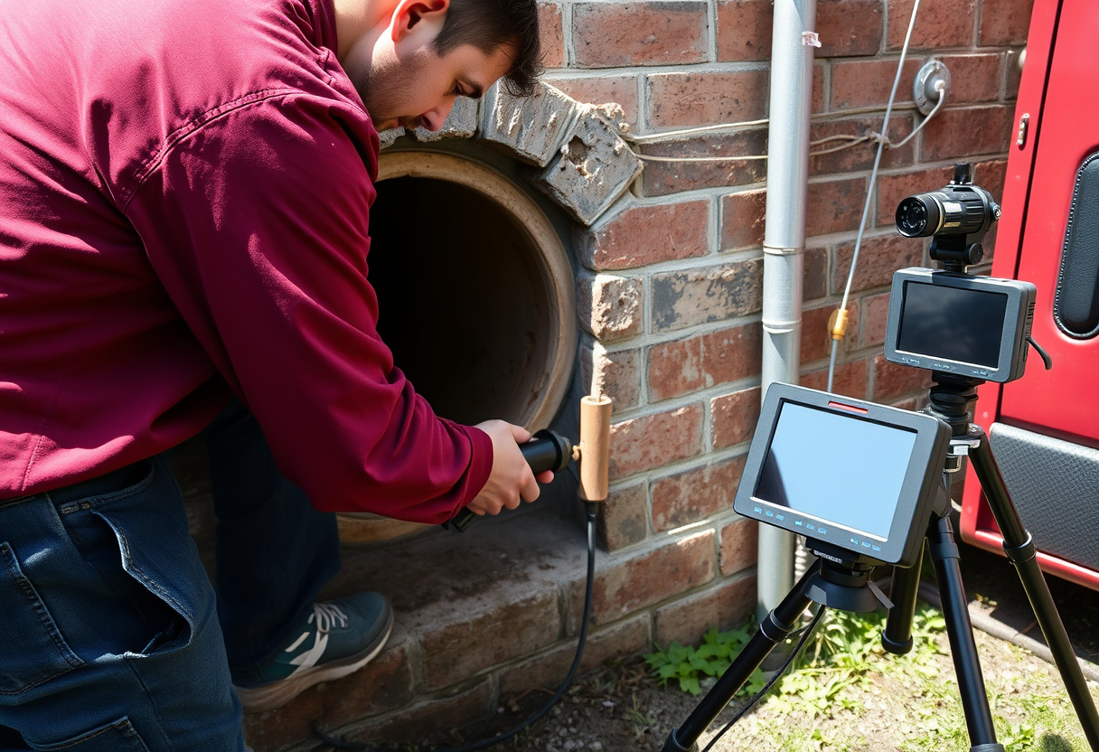 Sewer camera inspection before a permitted side sewer repair in Kirkland WA