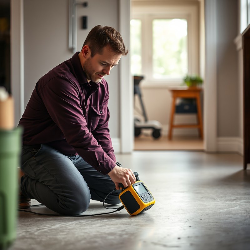 Plumber checking for a leak in a Marysville WA home