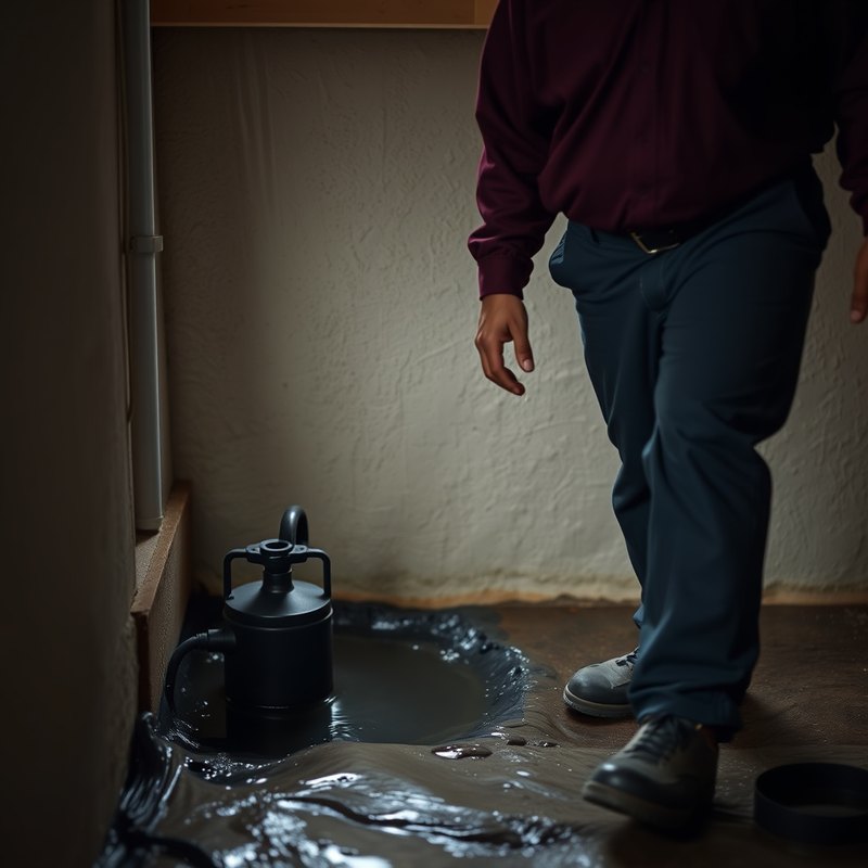 Sump pump in a wet crawlspace in Marysville WA