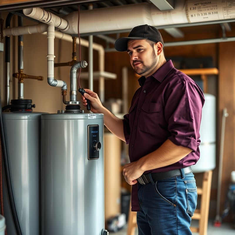 Permitted water heater replacement in a Mukilteo WA garage