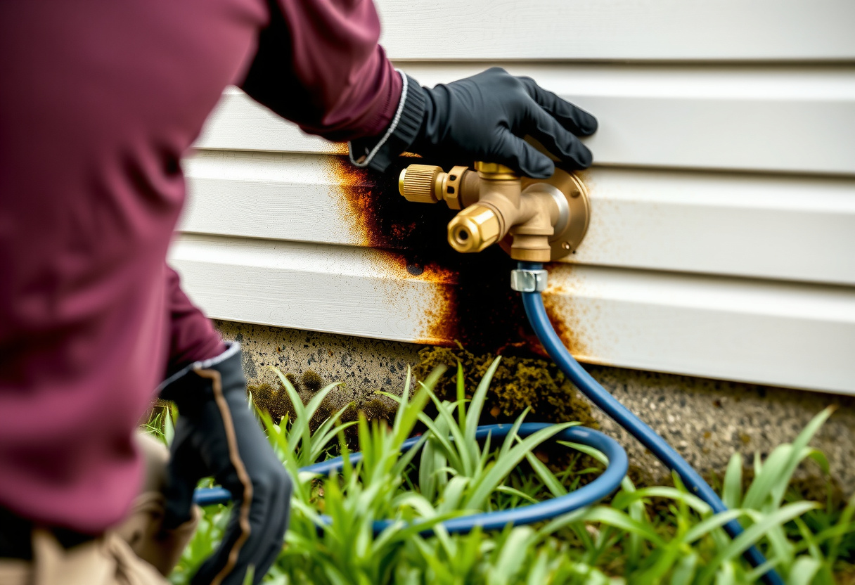 Testing static water pressure at a Duvall WA home on an upper pressure zone