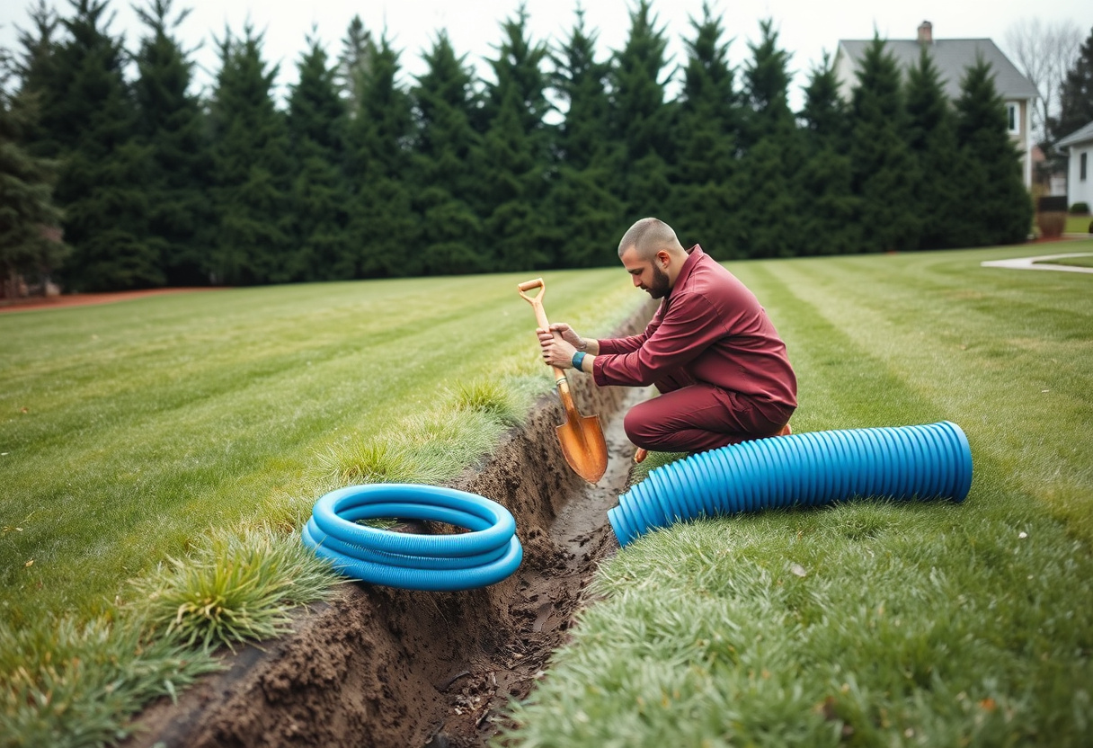Replacing a buried water service line across a deep Maple Valley lot