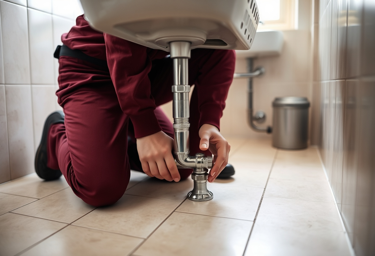 Danika plumber working on a residential plumbing repair in Woodinville WA